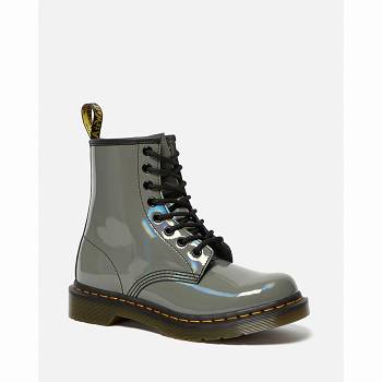 Dr Martens 1460 Rainbow Patent - Siva Kotnikove Cizmy Damske, D210SK